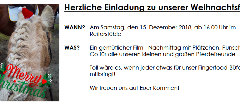 Weihnachtsfeier 2018