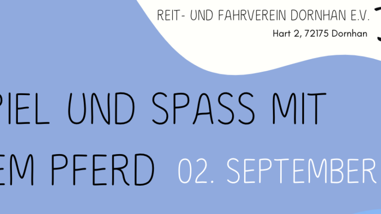 Spiel und Spaß am 02. September (geänderte Uhrzeit!)
