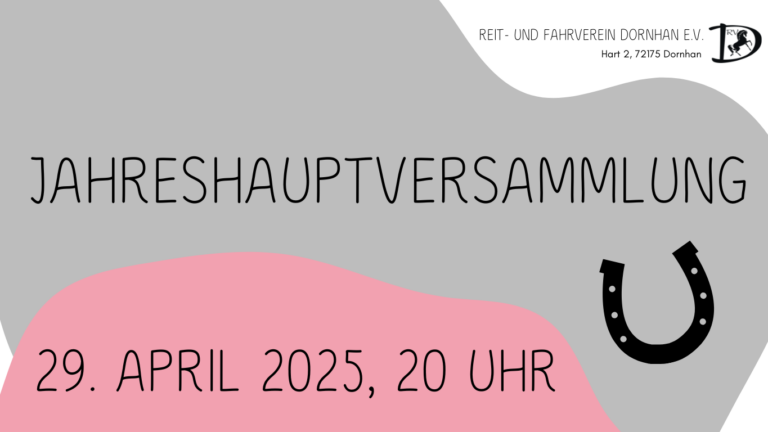 Jahreshauptversammlung am 29.04.2025