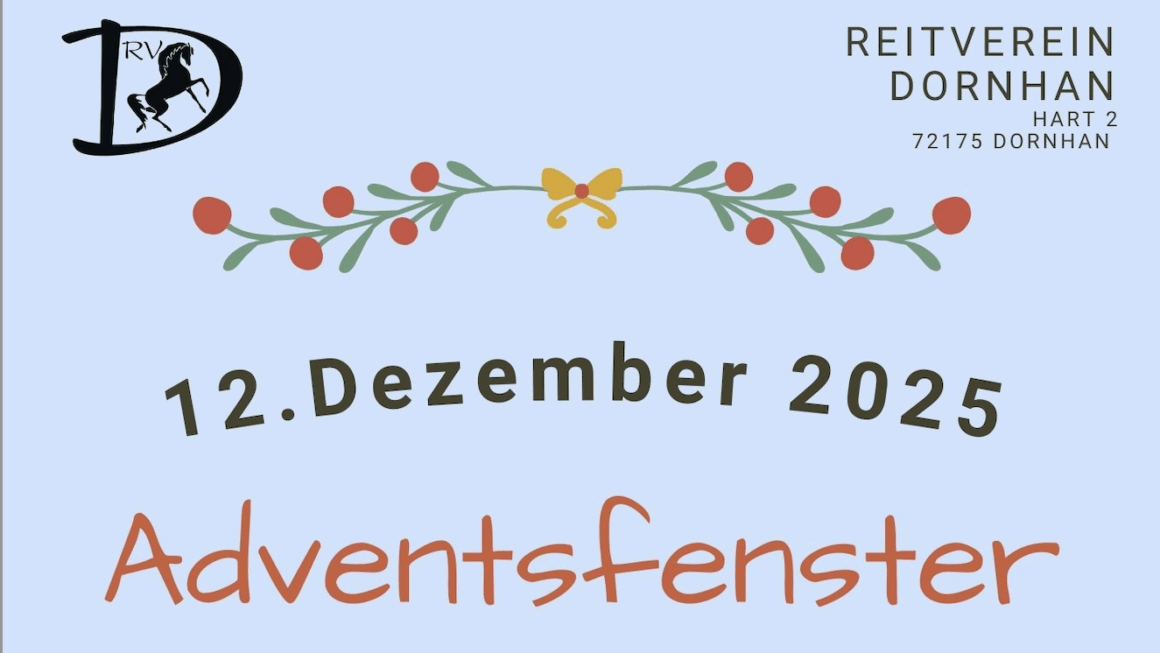 Adventsfenster bei uns im Reitverein