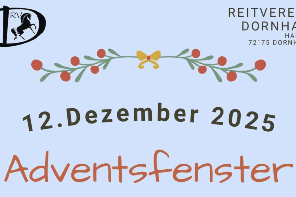 Adventsfenster bei uns im Reitverein