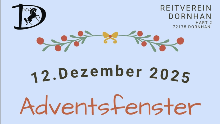 Adventsfenster bei uns im Reitverein